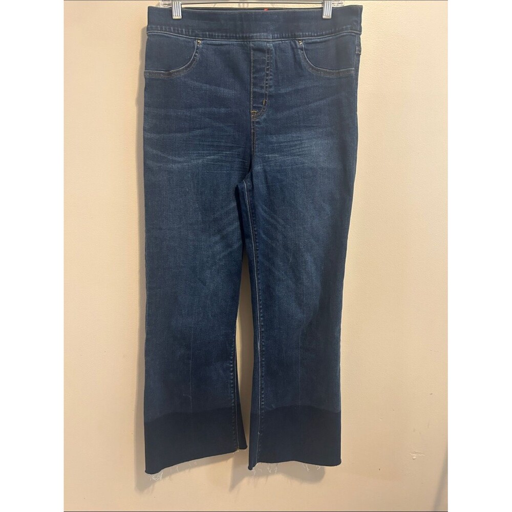 SPANX High-Rise Pull-On Cropped Flare Jeans Medium Wash Large